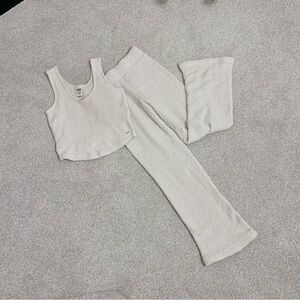 PINK Victoria's Secret Cream Flare Pants Set